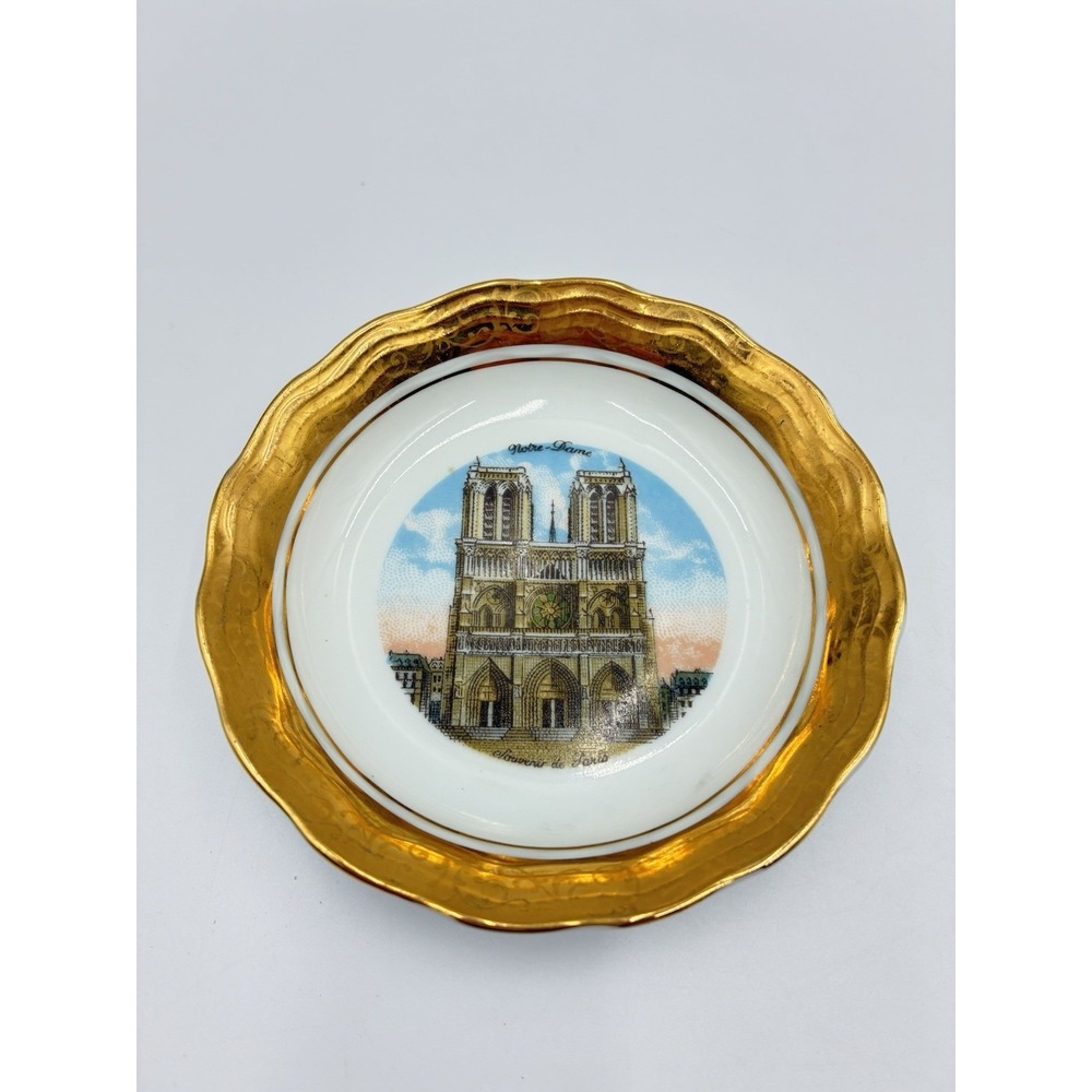 Vintage Limoges Notre-Dame de Paris Miniature Plate